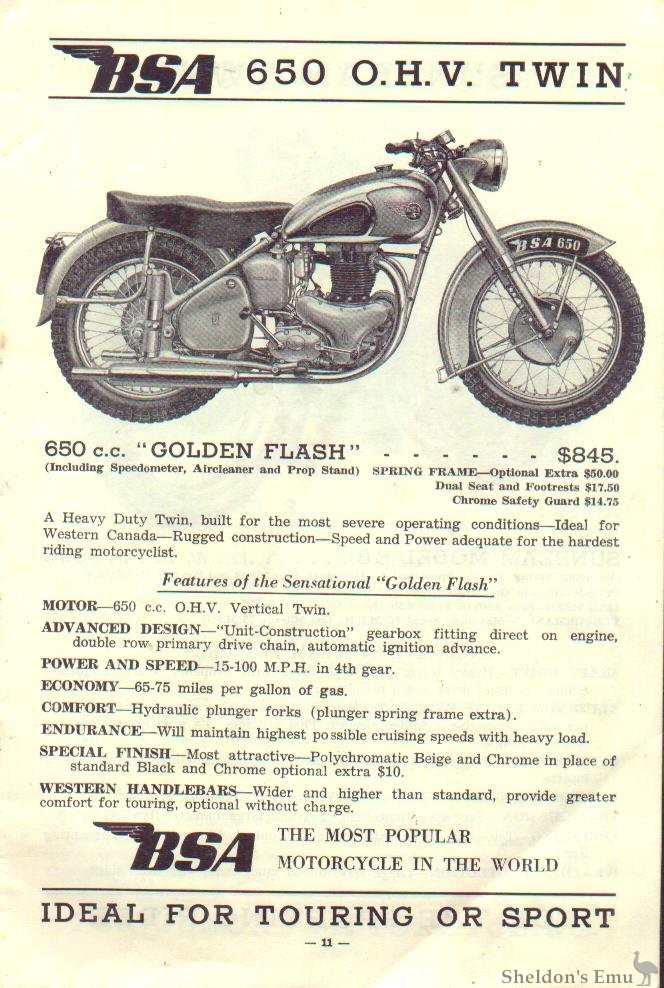 1952 BSA A10 Golden Flash