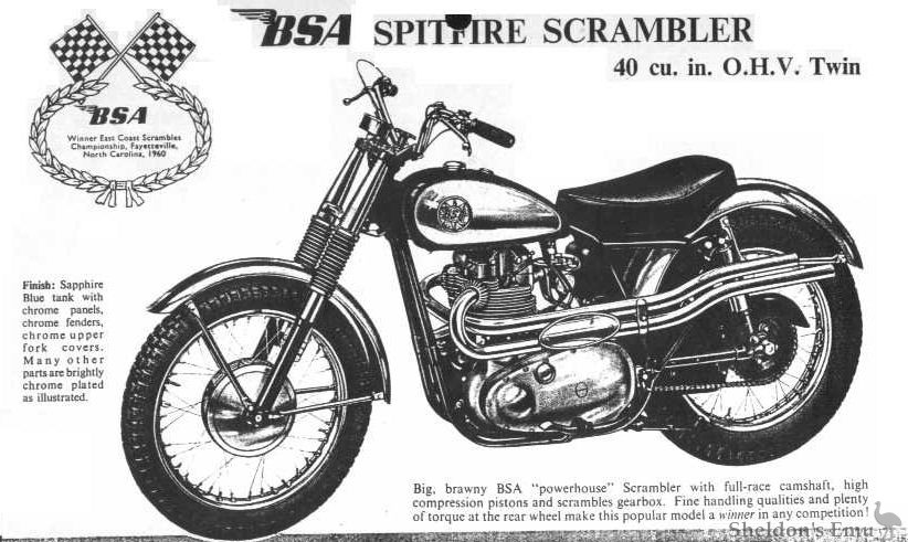 1961 BSA A10 Spitfire Scrambler